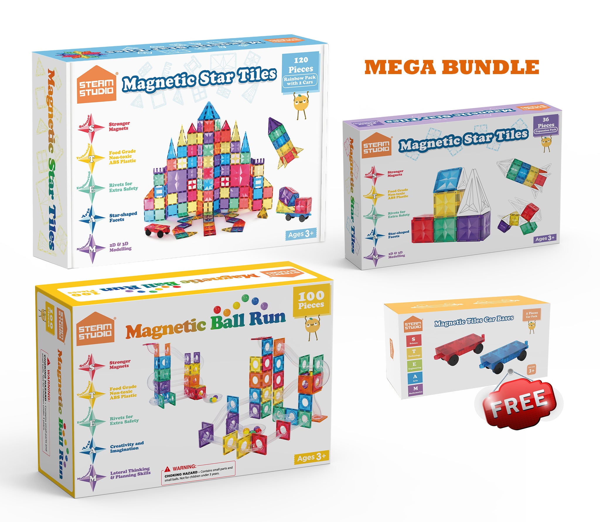 The Mega Bundle (Rainbow tiles and Ball Run - TOTAL 258 PCS)